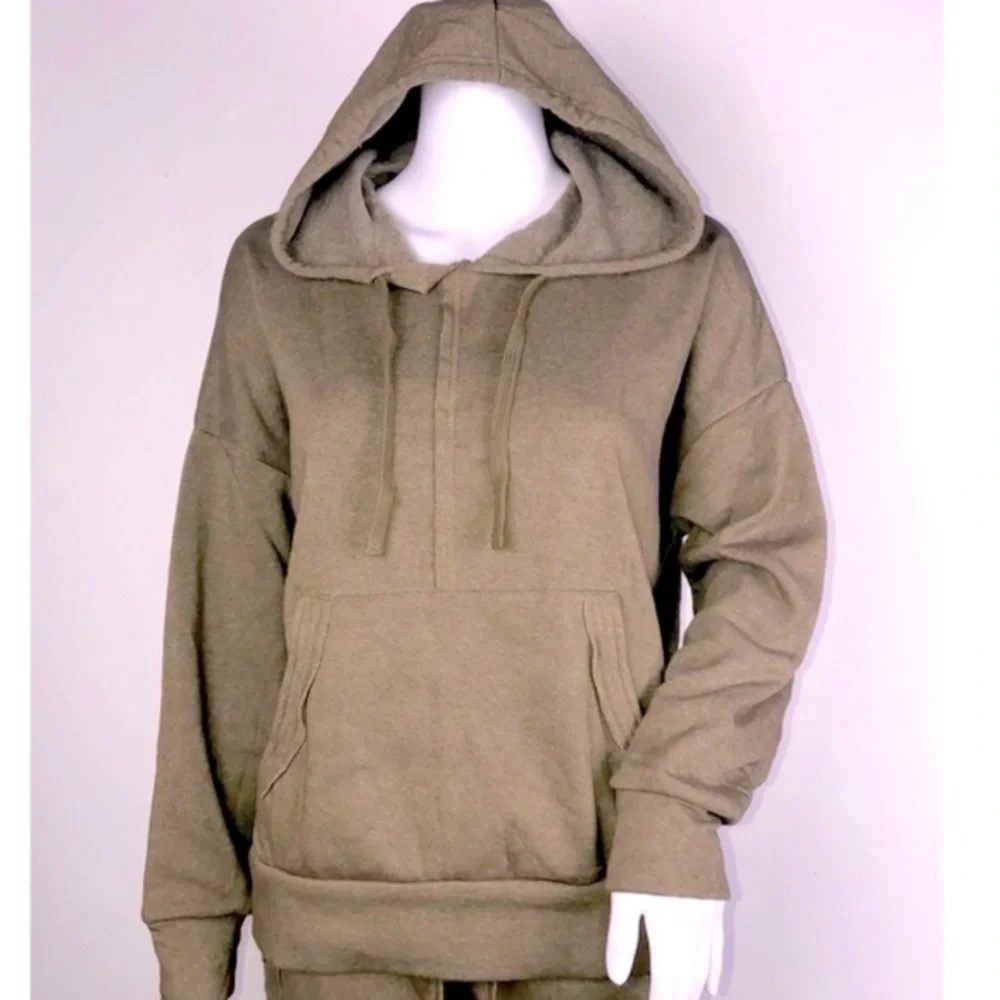 FP Movement Sweat It Out Army Green Hoodie - Picture 2 of 10